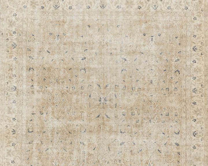 Beige Turkish Oushak Rug 6' 11" x 10' 1" Hand-Knotted | No. VR53439