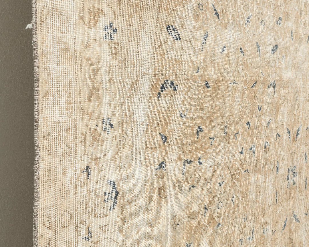 Beige Turkish Oushak Rug 6' 11" x 10' 1" Hand-Knotted | No. VR53439