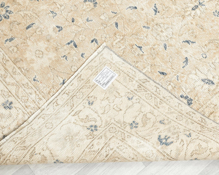 Beige Turkish Oushak Rug 6' 11" x 10' 1" Hand-Knotted | No. VR53439