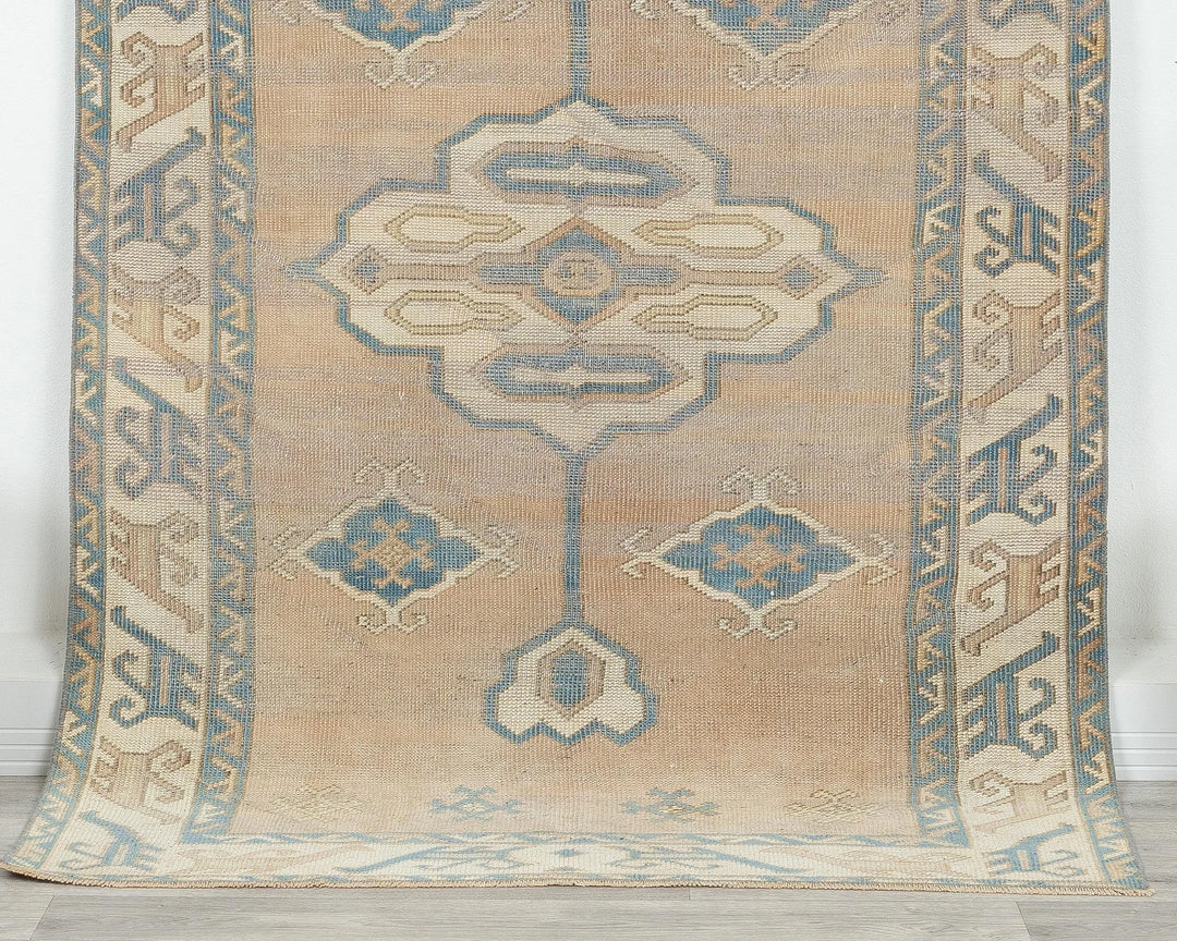 Pink Turkish Oushak Rug 4' x 6' 1" Hand-Knotted | No. VR53464