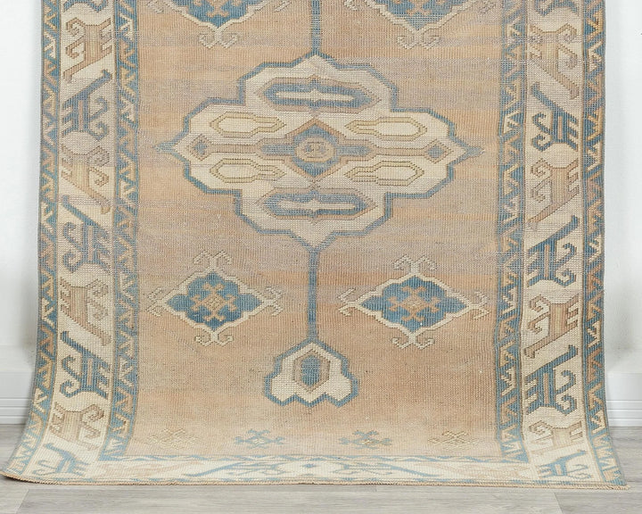 Pink Turkish Oushak Rug 4' x 6' 1" Hand-Knotted | No. VR53464