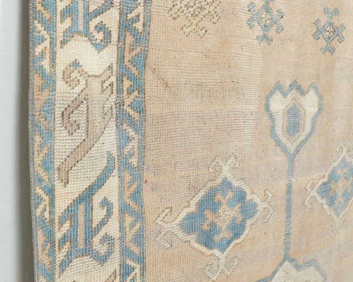 Pink Turkish Oushak Rug 4' x 6' 1" Hand-Knotted | No. VR53464