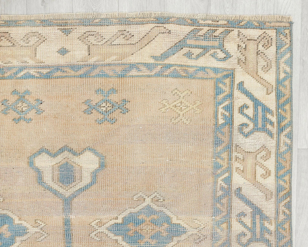 Pink Turkish Oushak Rug 4' x 6' 1" Hand-Knotted | No. VR53464