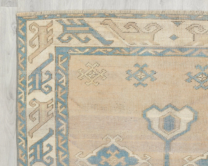 Pink Turkish Oushak Rug 4' x 6' 1" Hand-Knotted | No. VR53464