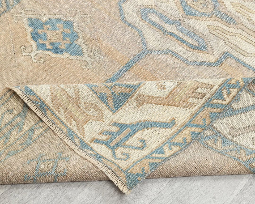 Pink Turkish Oushak Rug 4' x 6' 1" Hand-Knotted | No. VR53464