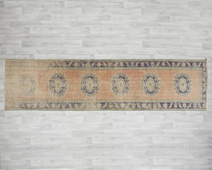Multicolor Turkish Oushak Rug 3' 1" x 11' Hand-Knotted | No. VR53471