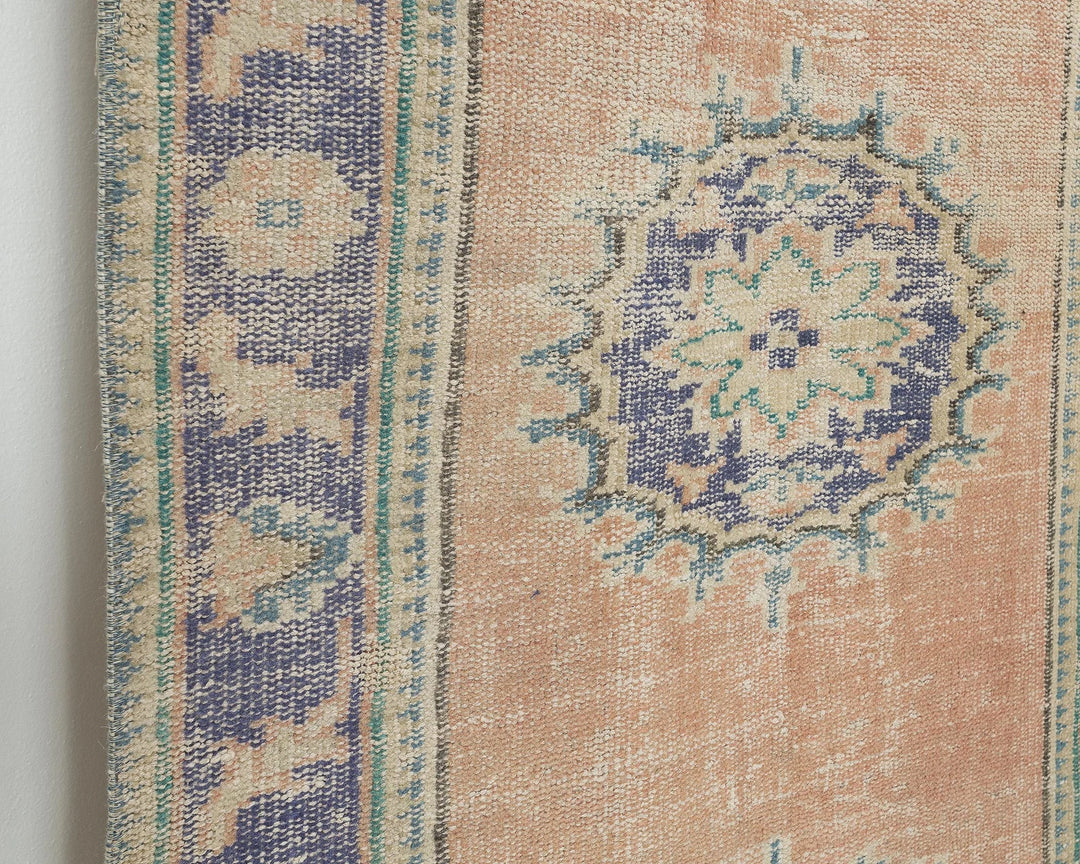 Multicolor Turkish Oushak Rug 3' 1" x 11' Hand-Knotted | No. VR53471