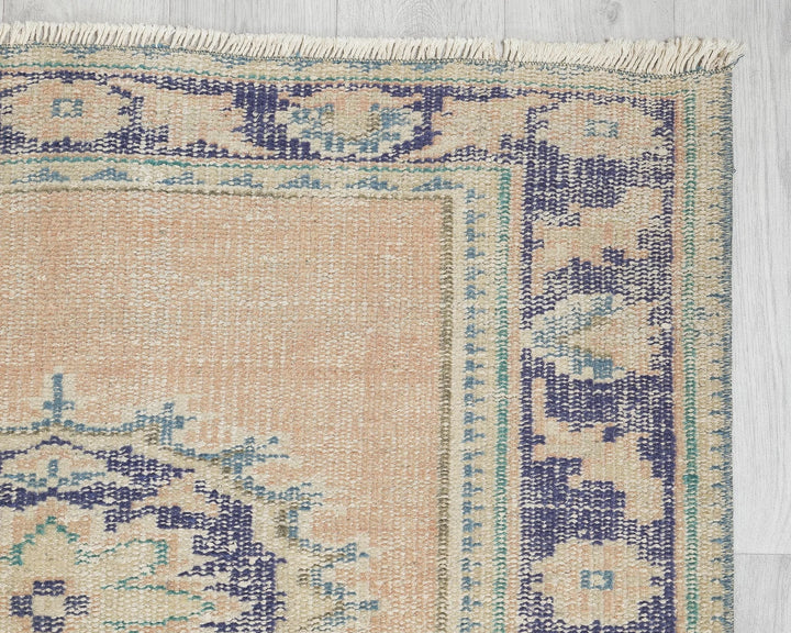 Multicolor Turkish Oushak Rug 3' 1" x 11' Hand-Knotted | No. VR53471