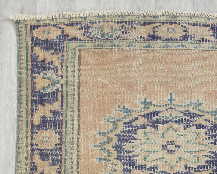 Multicolor Turkish Oushak Rug 3' 1" x 11' Hand-Knotted | No. VR53471