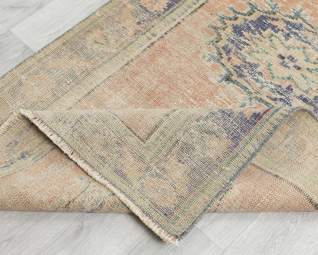 Multicolor Turkish Oushak Rug 3' 1" x 11' Hand-Knotted | No. VR53471