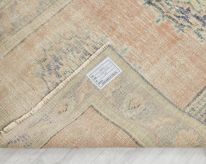 Multicolor Turkish Oushak Rug 3' 1" x 11' Hand-Knotted | No. VR53471