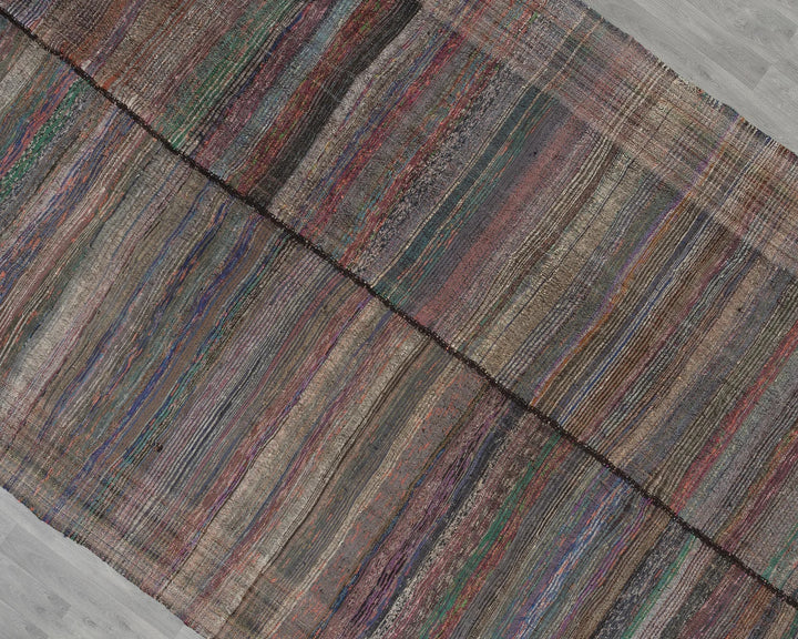 Multicolor Turkish Kilim Rug 9' 6" x 13' 5" Flat-Weave view 9