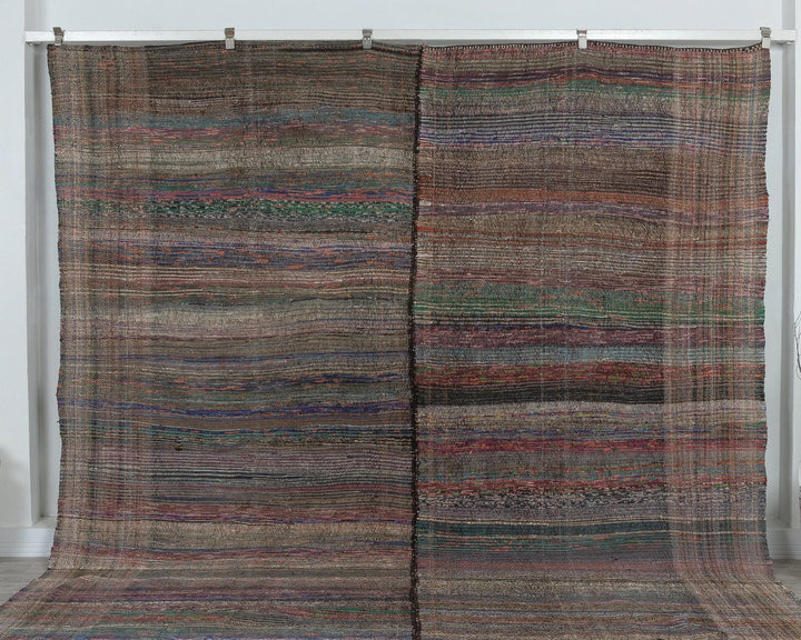 Multicolor Turkish Kilim Rug 9' 6" x 13' 5" Flat-Weave view