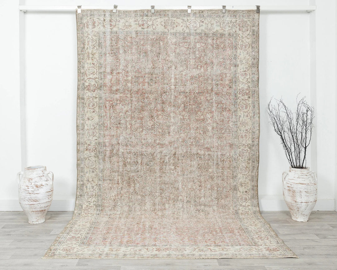 Multicolor Turkish Oushak Rug 6' 1" x 10' Hand-Knotted | No. VR53495