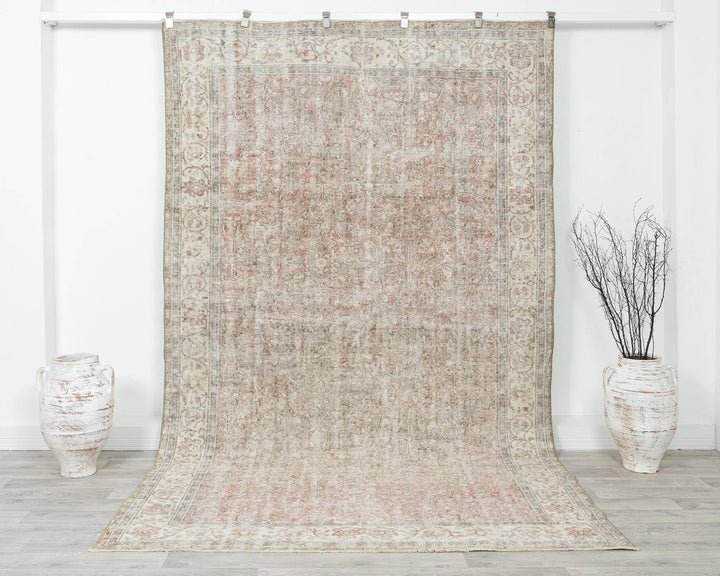 Multicolor Turkish Oushak Rug 6' 1" x 10' Hand-Knotted | No. VR53495