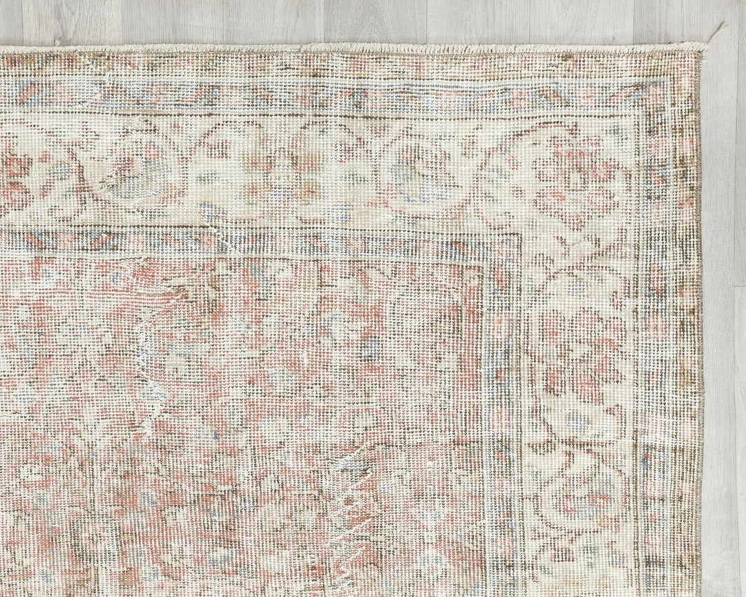 Multicolor Turkish Oushak Rug 6' 1" x 10' Hand-Knotted | No. VR53495