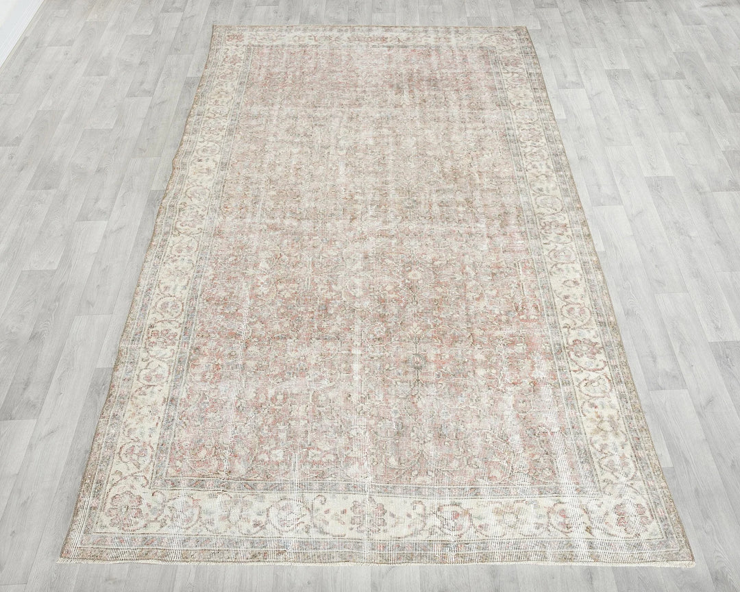 Multicolor Turkish Oushak Rug 6' 1" x 10' Hand-Knotted | No. VR53495