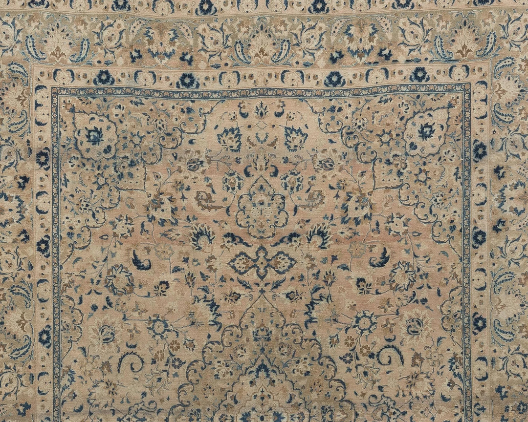 Beige Turkish Oushak Rug 9' 8" x 12' 4" Hand-Knotted | No. VR53614