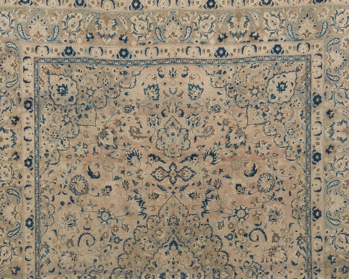 Beige Turkish Oushak Rug 9' 8" x 12' 4" Hand-Knotted | No. VR53614