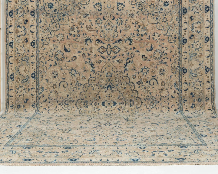 Beige Turkish Oushak Rug 9' 8" x 12' 4" Hand-Knotted | No. VR53614
