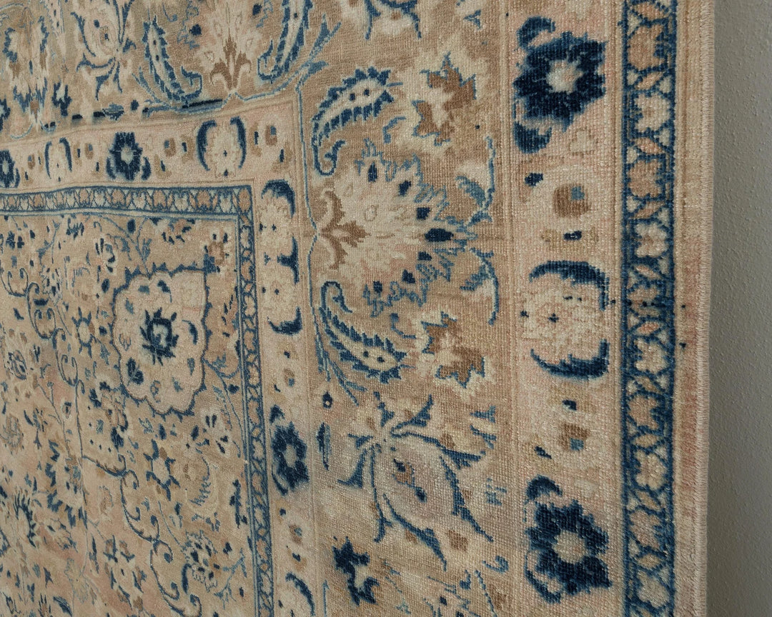 Beige Turkish Oushak Rug 9' 8" x 12' 4" Hand-Knotted | No. VR53614