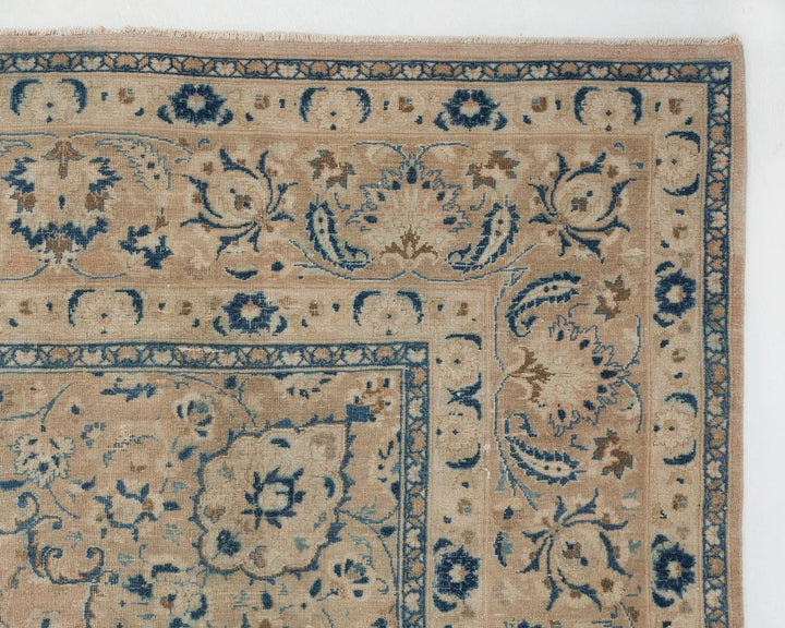 Beige Turkish Oushak Rug 9' 8" x 12' 4" Hand-Knotted | No. VR53614