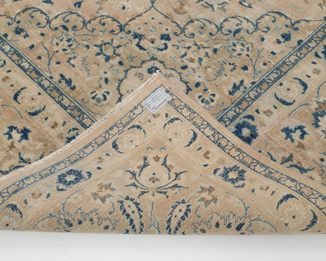 Beige Turkish Oushak Rug 9' 8" x 12' 4" Hand-Knotted | No. VR53614