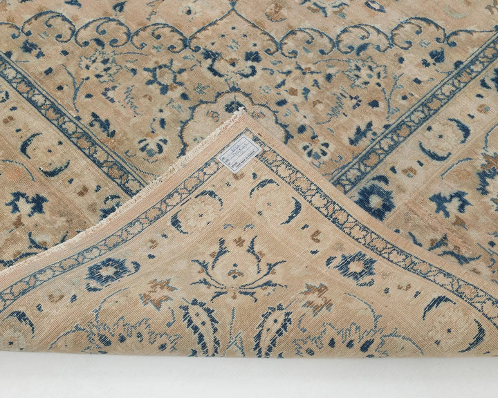 Beige Turkish Oushak Rug 9' 8" x 12' 4" Hand-Knotted | No. VR53614