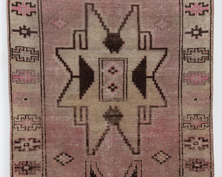Pink Turkish Oushak Rug 3'7" x 11'4" Hand-Knotted | No. VR53711
