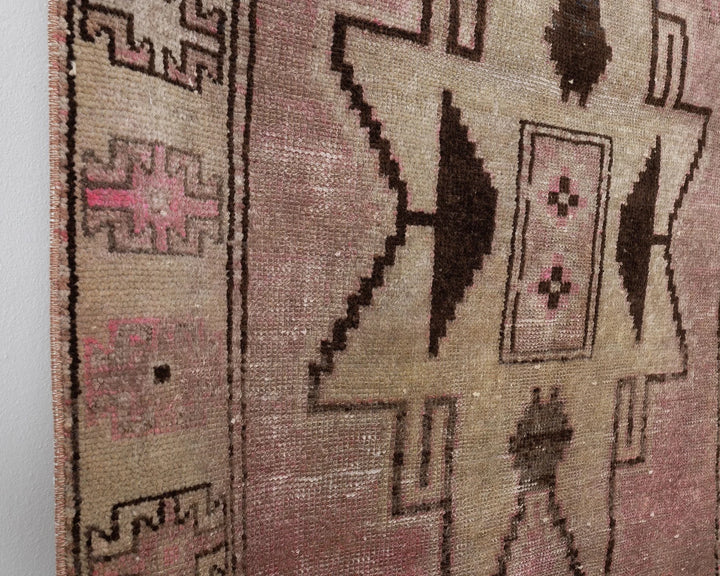 Pink Turkish Oushak Rug 3'7" x 11'4" Hand-Knotted | No. VR53711