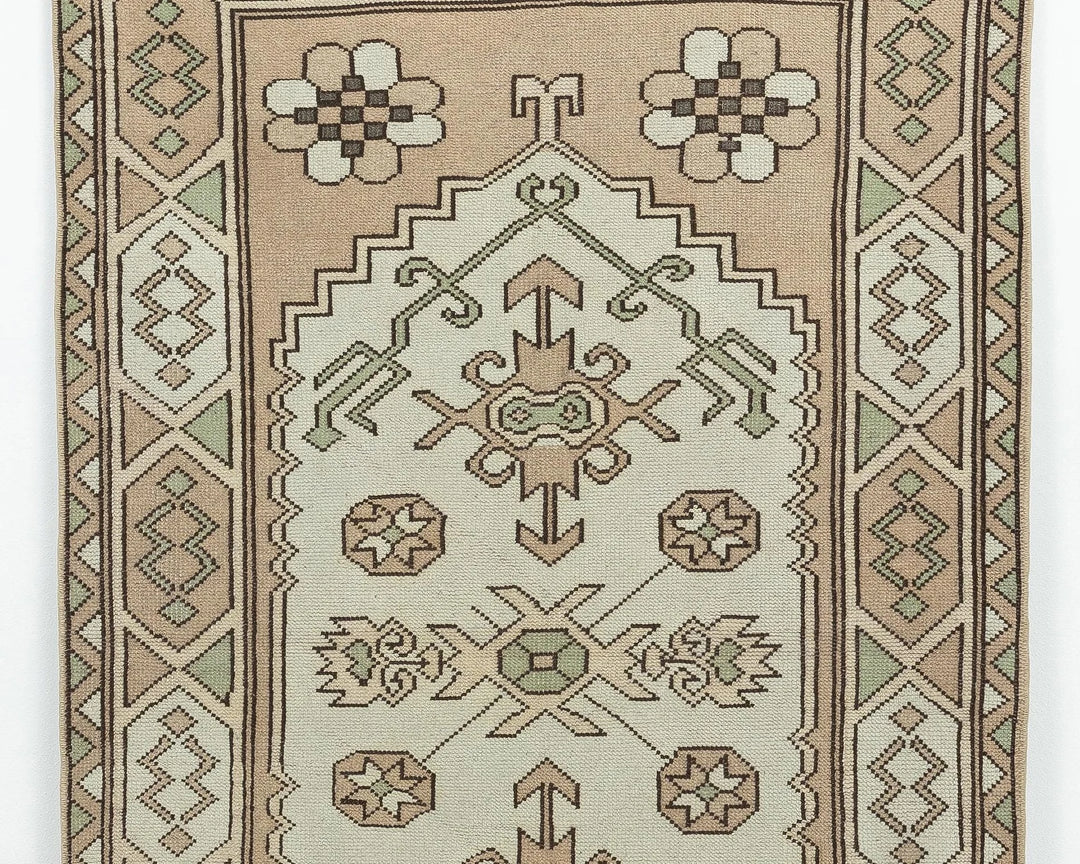 Multicolor Turkish Oushak Rug 3' 8" x 5' 11" Hand-Knotted | No. VR53716