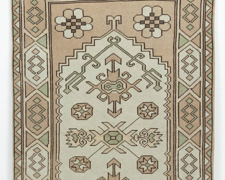 Multicolor Turkish Oushak Rug 3' 8" x 5' 11" Hand-Knotted | No. VR53716