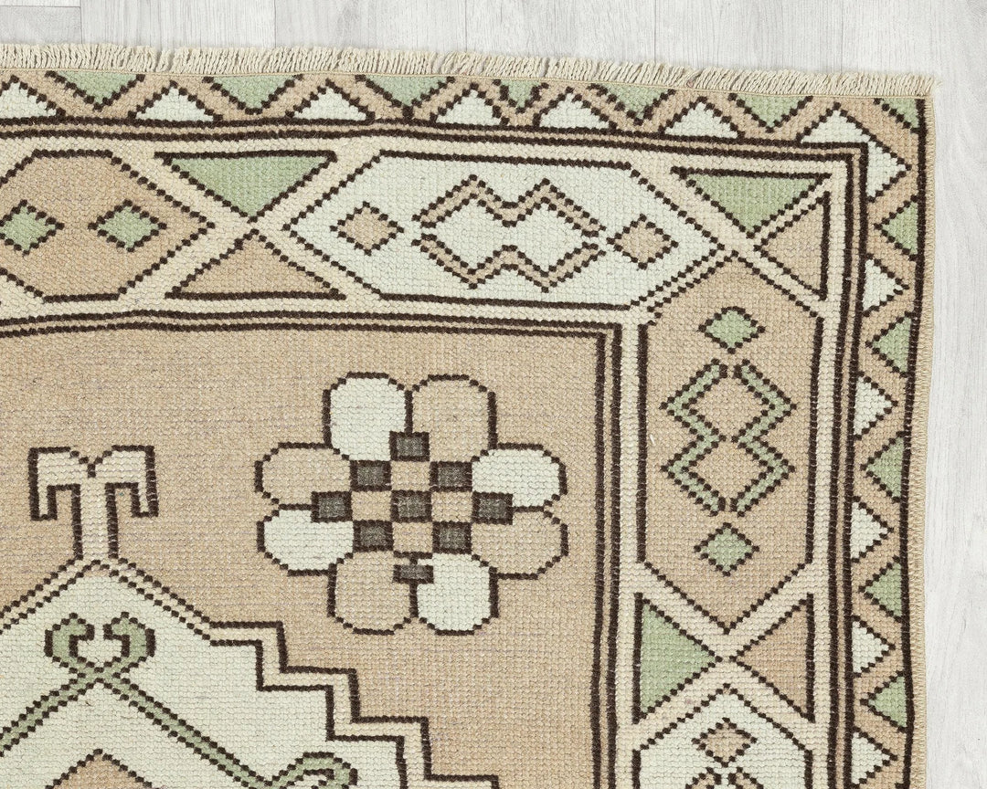 Multicolor Turkish Oushak Rug 3' 8" x 5' 11" Hand-Knotted | No. VR53716