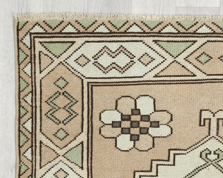 Multicolor Turkish Oushak Rug 3' 8" x 5' 11" Hand-Knotted | No. VR53716