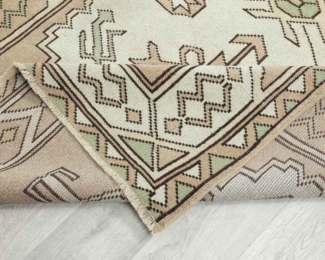 Multicolor Turkish Oushak Rug 3' 8" x 5' 11" Hand-Knotted | No. VR53716