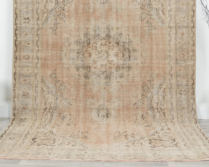 Multicolor Turkish Oushak Rug 5' 7" x 9' 4" Hand-Knotted | No. VR53809