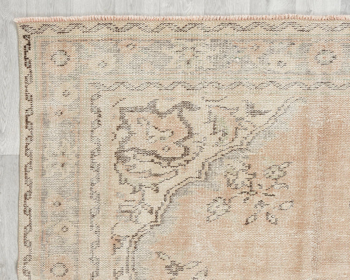 Multicolor Turkish Oushak Rug 5' 7" x 9' 4" Hand-Knotted | No. VR53809