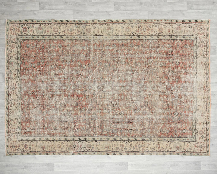 Multicolor Turkish Oushak Rug 6' 2" x 9' 1" Hand-Knotted | No. VR53821
