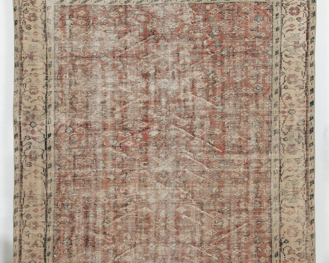 Multicolor Turkish Oushak Rug 6' 2" x 9' 1" Hand-Knotted | No. VR53821