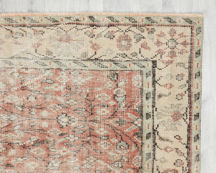 Multicolor Turkish Oushak Rug 6' 2" x 9' 1" Hand-Knotted | No. VR53821