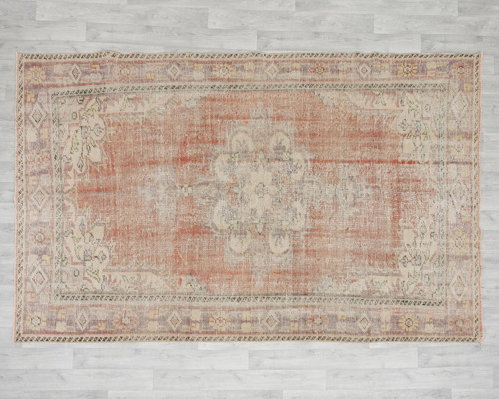 Multicolor Turkish Oushak Rug 5' 11" x 8' 10" Hand-Knotted view 9