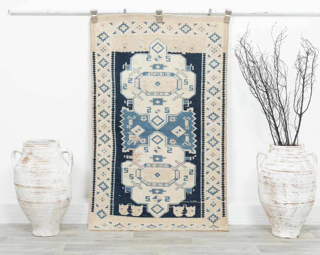 Multicolor Turkish Oushak Rug 2'10" x 4'7" Hand-Knotted | No. VR53951