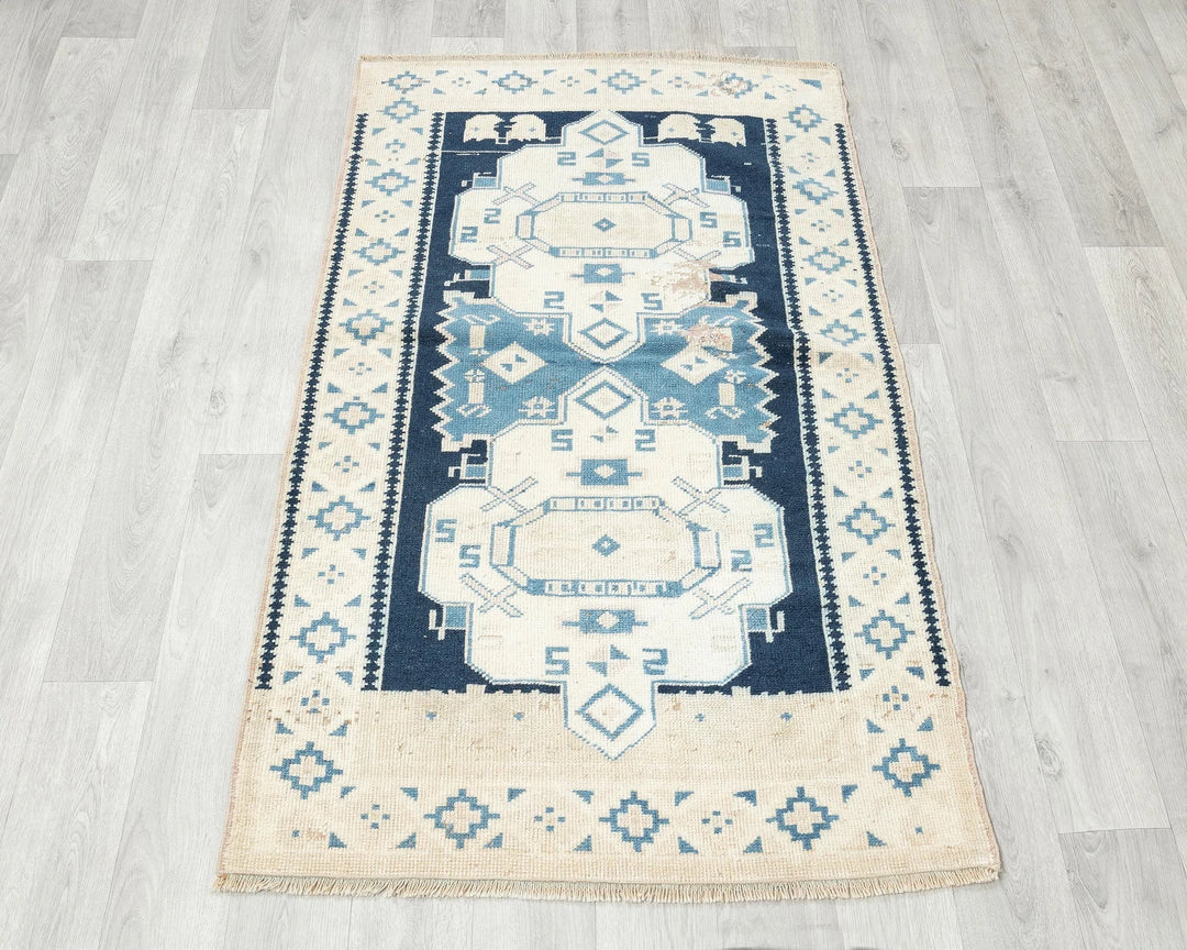 Multicolor Turkish Oushak Rug 2'10" x 4'7" Hand-Knotted | No. VR53951