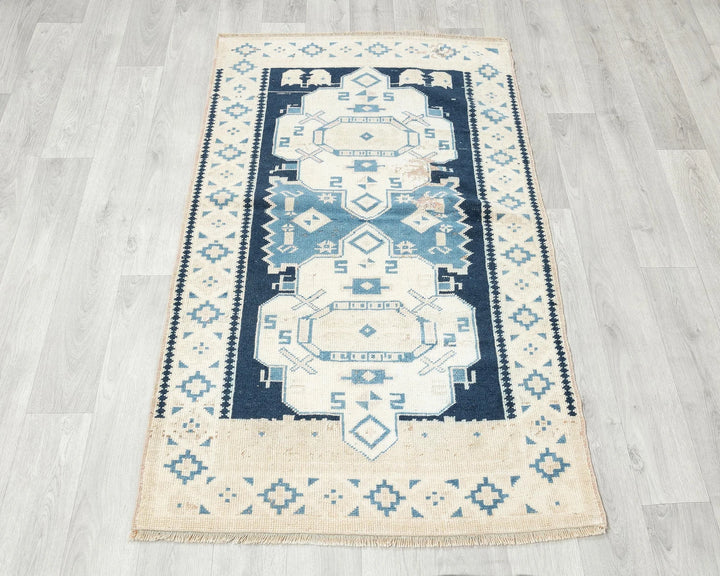 Multicolor Turkish Oushak Rug 2'10" x 4'7" Hand-Knotted | No. VR53951