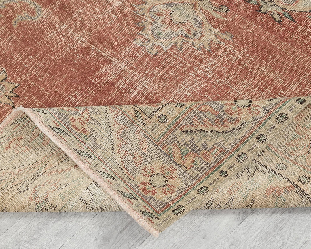 Multicolor Turkish Oushak Rug 5' 8" x 8' 11" Hand-Knotted | No. VR53978