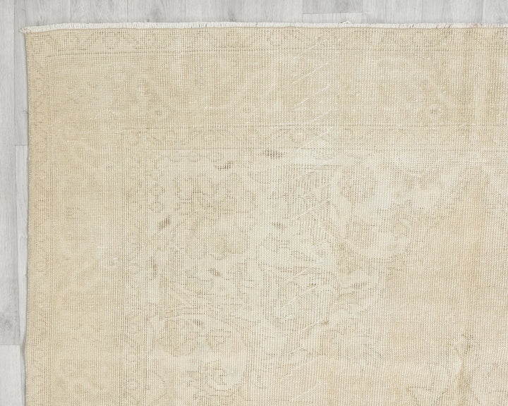 Beige Turkish Oushak Rug 6'5" x 10'2" Hand-Knotted | No. VR54028