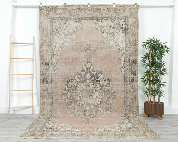 Multicolor Turkish Oushak Rug 10' 3" x 6' Hand-Knotted | No. VR54120