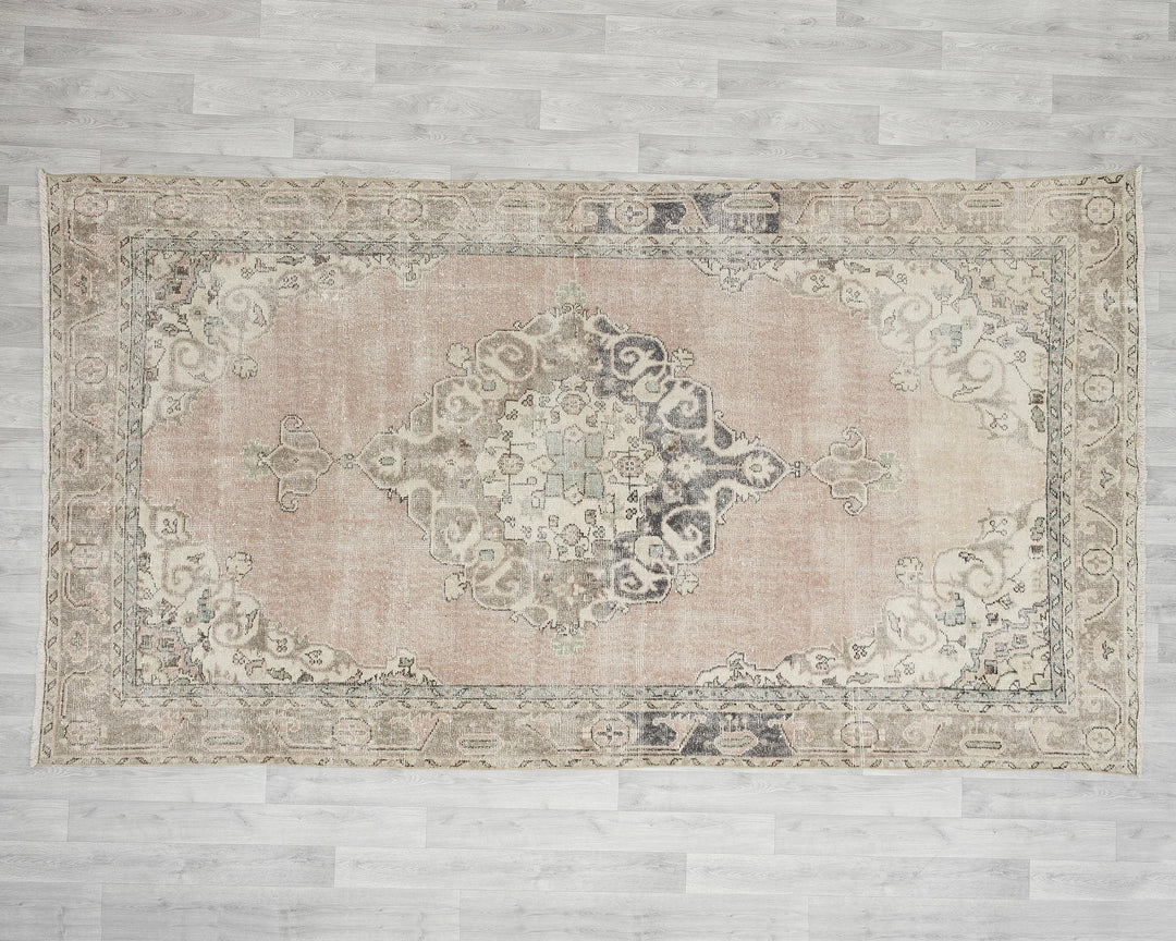 Multicolor Turkish Oushak Rug 10' 3" x 6' Hand-Knotted | No. VR54120