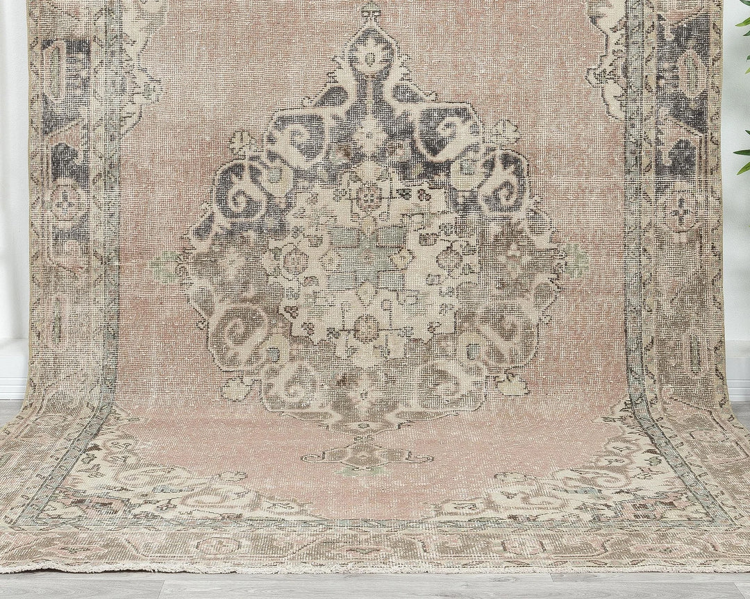 Multicolor Turkish Oushak Rug 10' 3" x 6' Hand-Knotted | No. VR54120