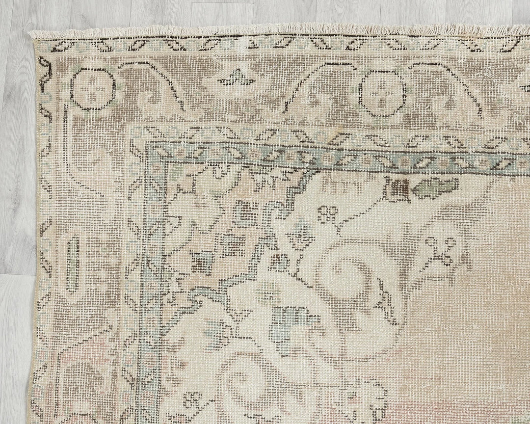Multicolor Turkish Oushak Rug 10' 3" x 6' Hand-Knotted | No. VR54120